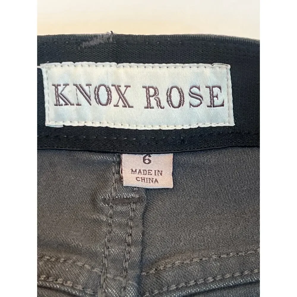 KNOX ROSE Utility Skinny Ankle Pants Gray camouflage Size 6 - Picture 8 of 13